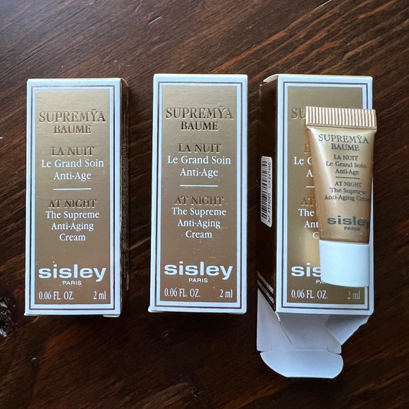 Sisley Supremÿa Baume La Nuit At Night The Supreme Anti-Aging Cream 2ml NEW x 3 - Picture 4 of 4
